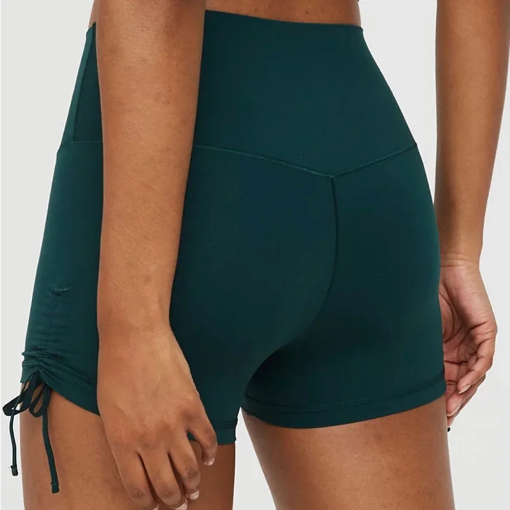 Aerie Teal High-Rise Athletic Shorts - Picture 2 of 7